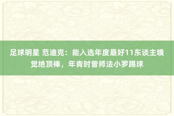 足球明星 范迪克：能入选年度最好11东谈主嗅觉绝顶棒，年青时曾师法小罗踢球