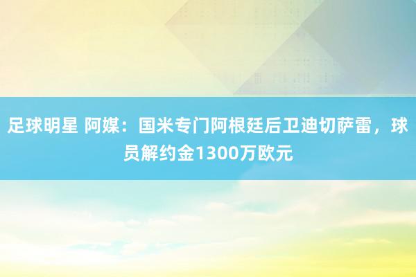 足球明星 阿媒：国米专门阿根廷后卫迪切萨雷，球员解约金1300万欧元