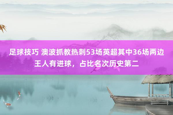 足球技巧 澳波抓教热刺53场英超其中36场两边王人有进球，占比名次历史第二